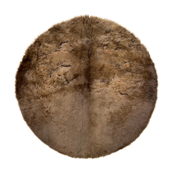 Bison Hair-On Round Rug Round 3 Ft