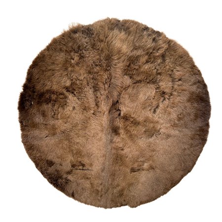 Bison Hair-On Round Rug Round