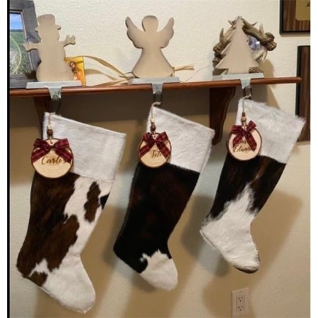 Cowhide Christmas Stocking Large Plain | Premium Quality