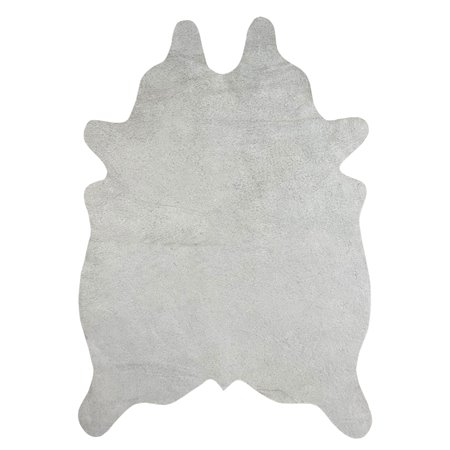 Mini Cowhide Hair-On Cut-Out Solid Color Rug