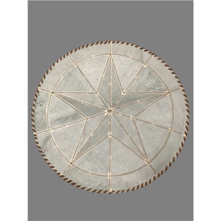 Hair On Cowhide Rug Star Shaped Round Design