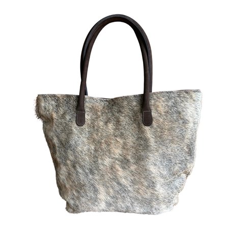 Cowhide Tote Bag Patch & Solid Design