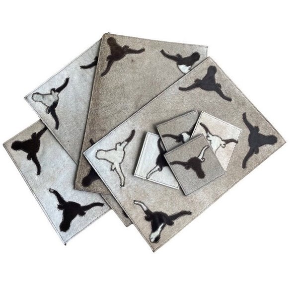 Cowhide Placemats & Coasters Square