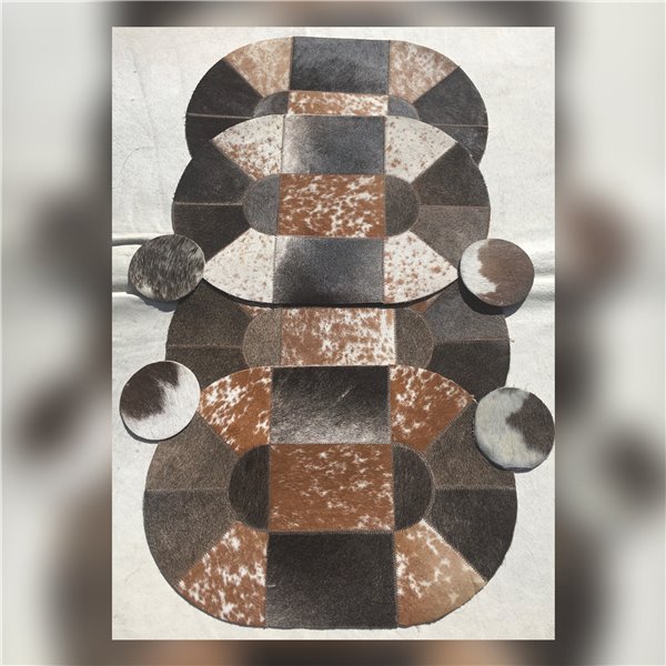 Cowhide Placemats & Coasters Oval