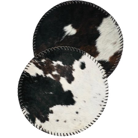 Cowhide Placemats & Coasters Rounded