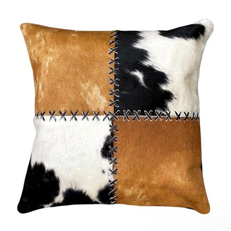 Cowhide Pillow Patchwork Square