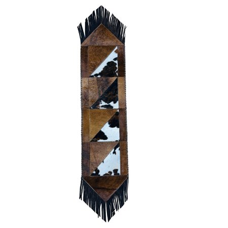 Table Runner Hair-On Cowhide with Fringes