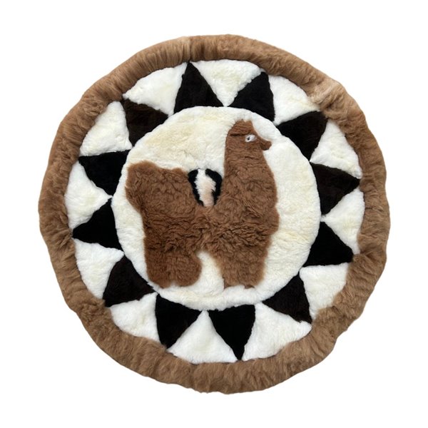 Alpaca Area Rug Pattern Round